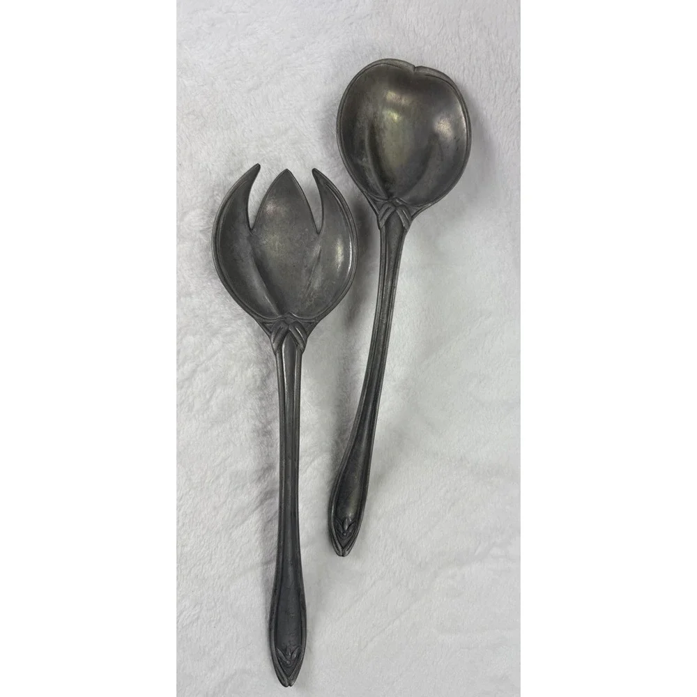Vintage Arthur Court 1990s Tulip Salad Serving Fork Spoon Set 11